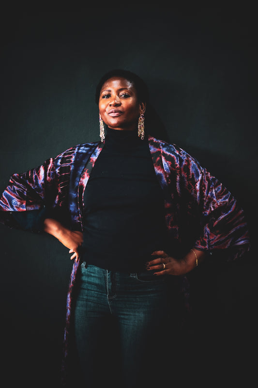 Multi Alatu Sauki adire kimono, To fit