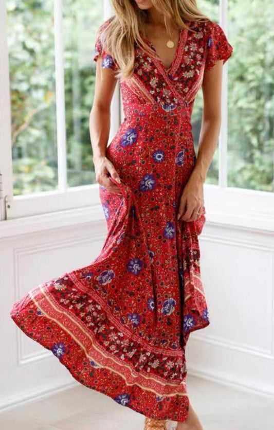 multi vivian law TIER WRAP DRESS, LONG, choose option