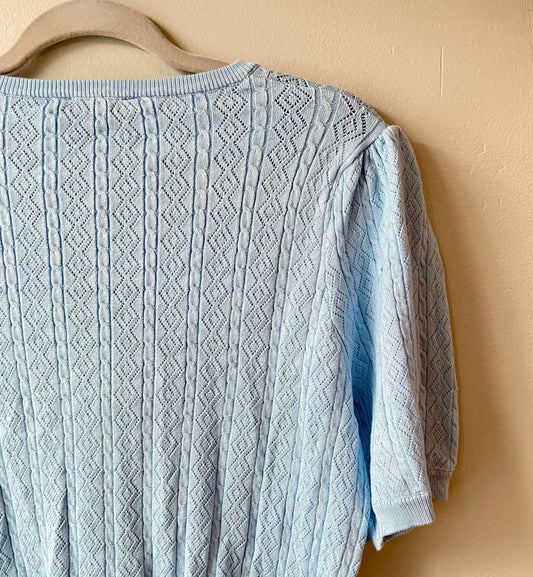 fine cable knit top
