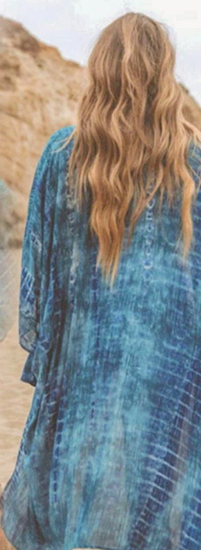 tie dye print kimono
