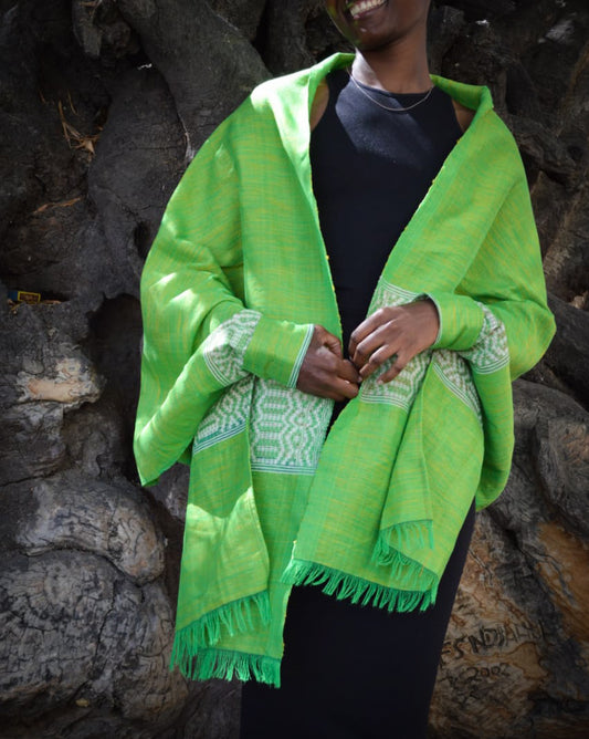 ethiopian scarf with cuff sleeve