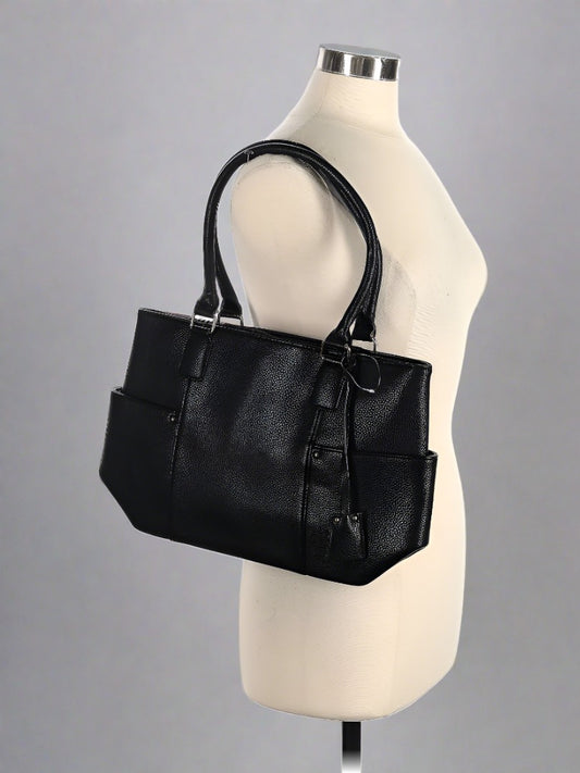 black signature shoulder/tote bag, 35cm w x 29cm h x 17.14cm d