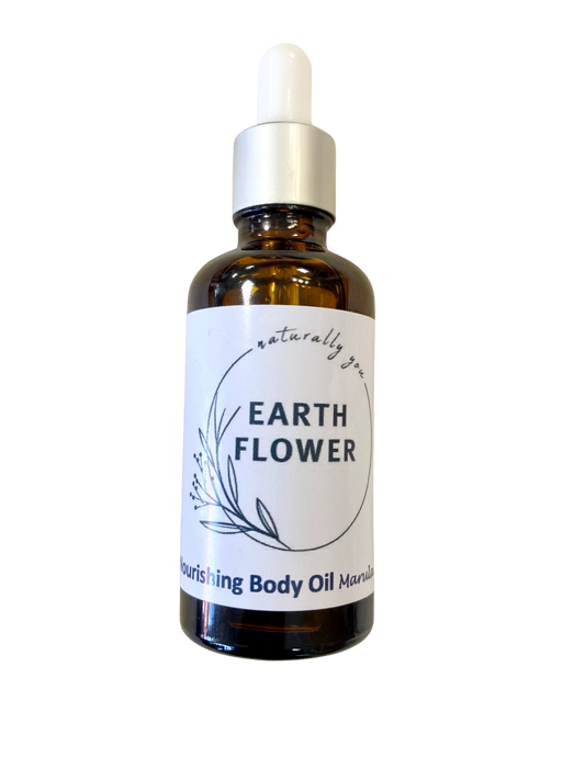pure earth flower nourishing body oil, 50ml