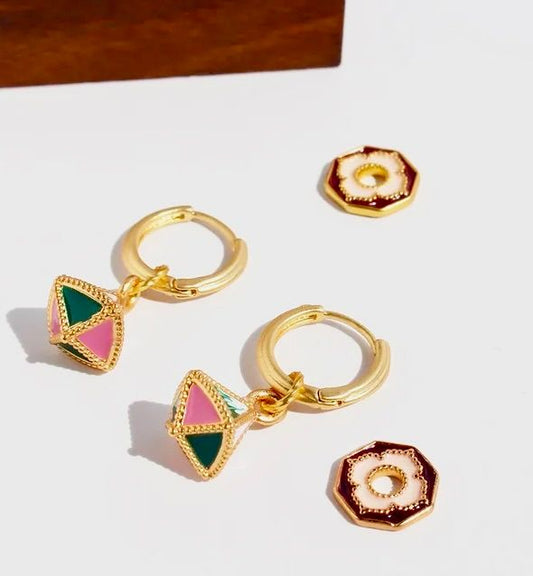 chinoiserie detach charm earring