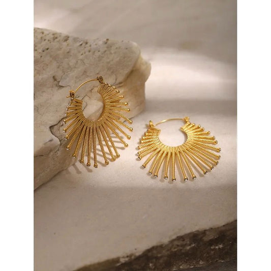 STL Rhinestones 18K Gold Plated Earrings