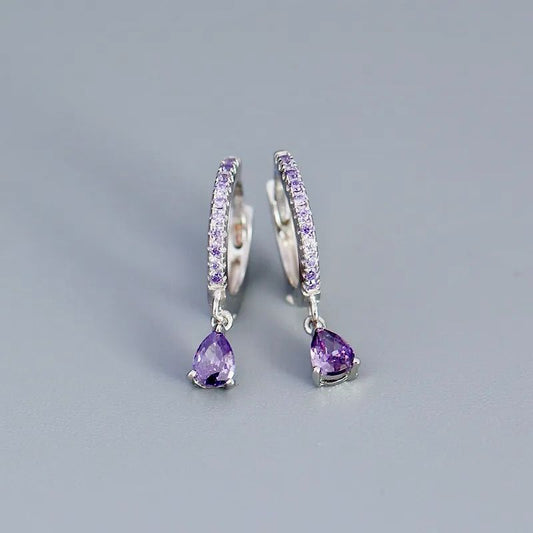 SIL - Sterling Silver Rhinestones Earrings