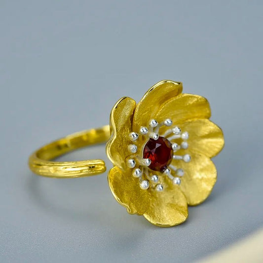 SIL:Zircon Flower Rings