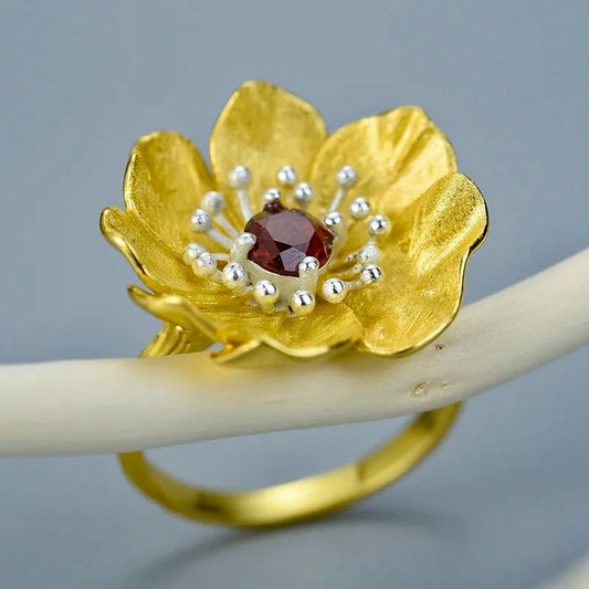 SIL:Zircon Flower Rings