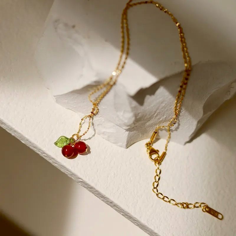 STL Retro Cherry Necklace