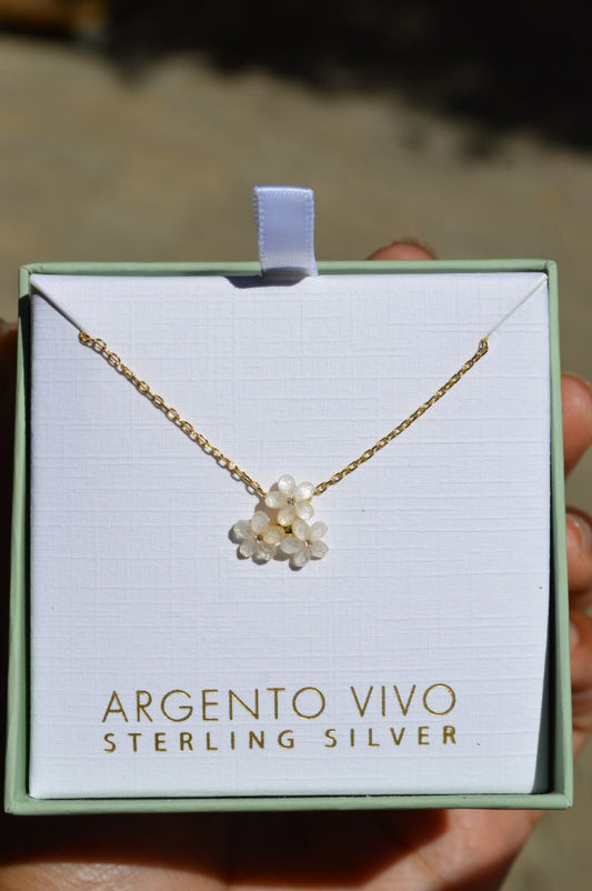MOP flower necklace
