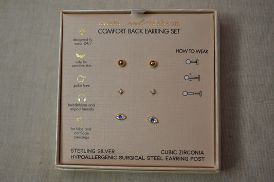 comfort, back earring set