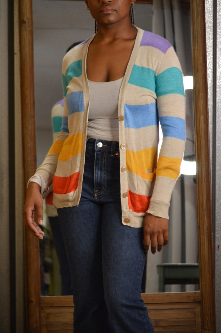 striped vintage cardigan