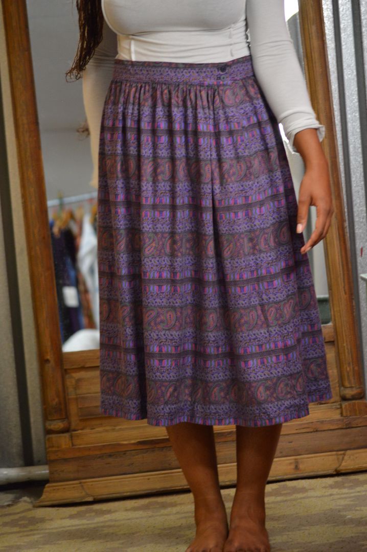 vintage paisley skirt