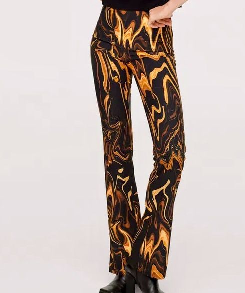 fire print pants