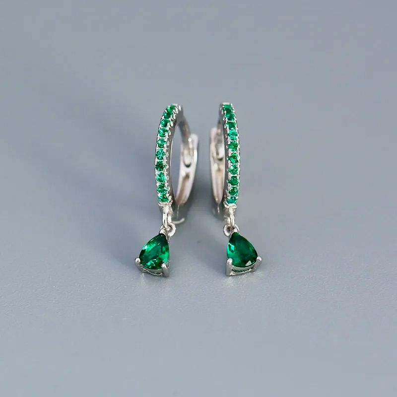 SIL - Sterling Silver Rhinestones Earrings