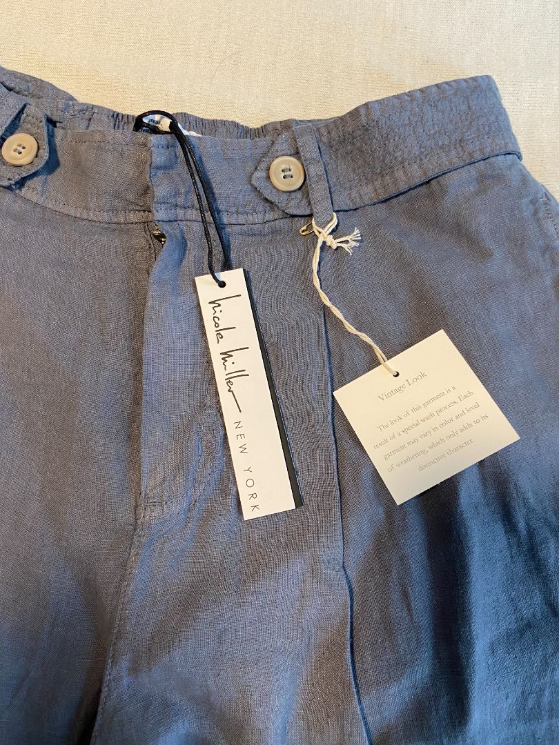 belted linen casual pants