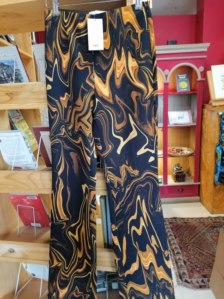 fire print pants