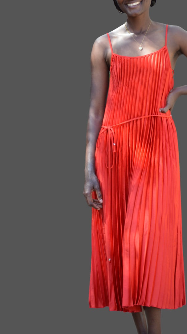 pleated occasion dress