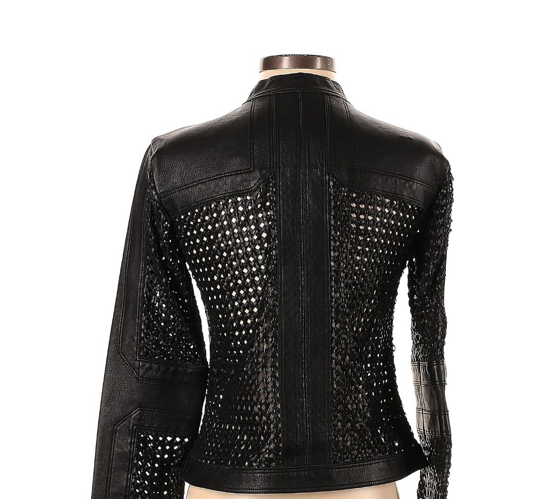 weave cut out jacket