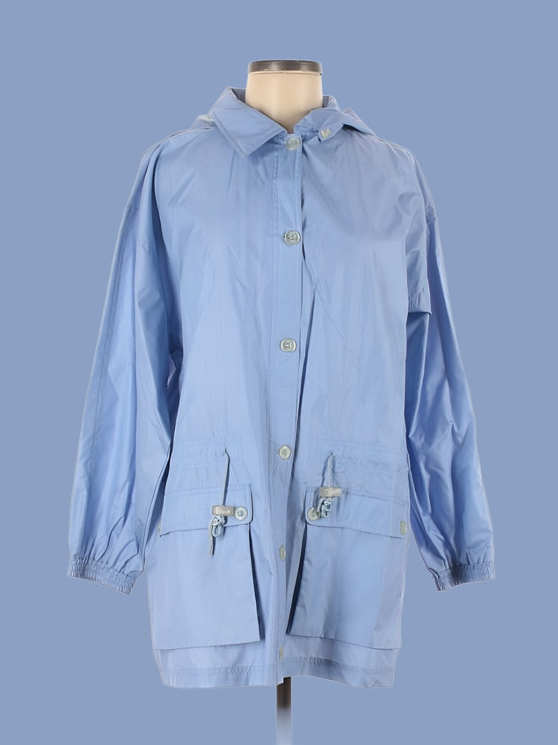 powder blue mureli hooded wind jacket, medium