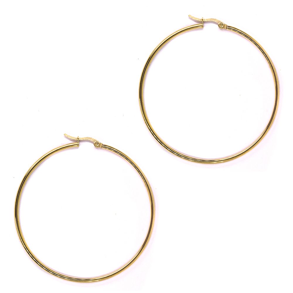gold  big snap hoop earrings, 6cm