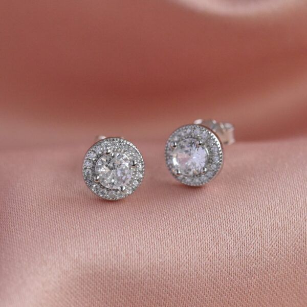 silver x classic sterling silver and zirconia studs, 1cm