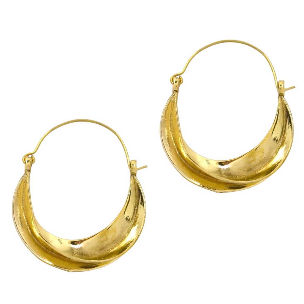 silver/gold  twisty creole hoops, +-4cm to drop